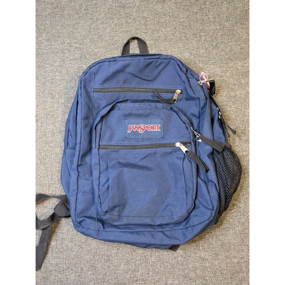 JanSport Big Student Backpack School Laptop Book Bag Royal Blue Nylon Daypack